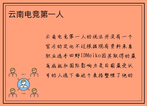 云南电竞第一人